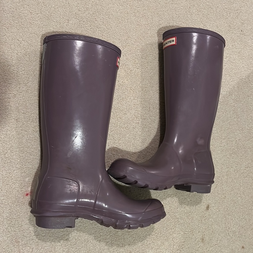 G6 Purple Hunter boots with socks